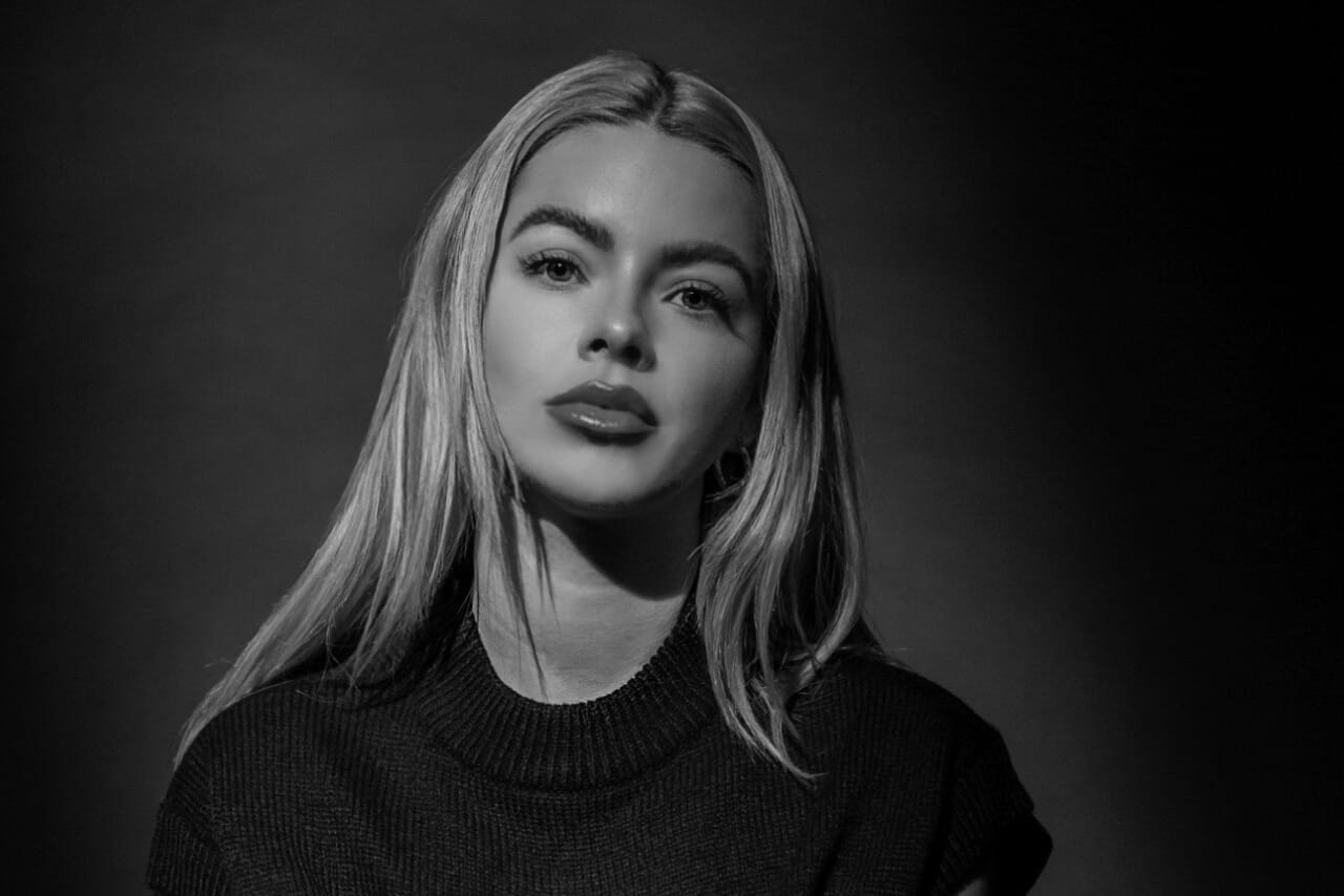 Harriet Jaxxon in black and white portrait.